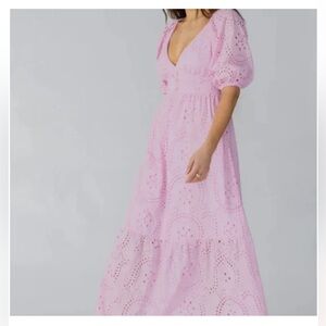Sanctuary x Revolve Pink Eyelet Dress Sz 2